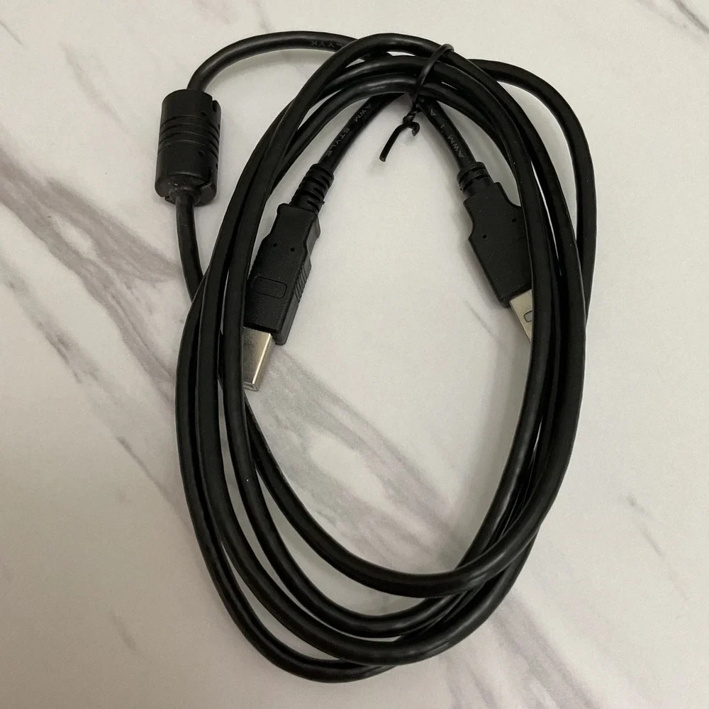 USB 2.0 Type A to Type B Printer Cable with Ferrite Core Black 6ft
